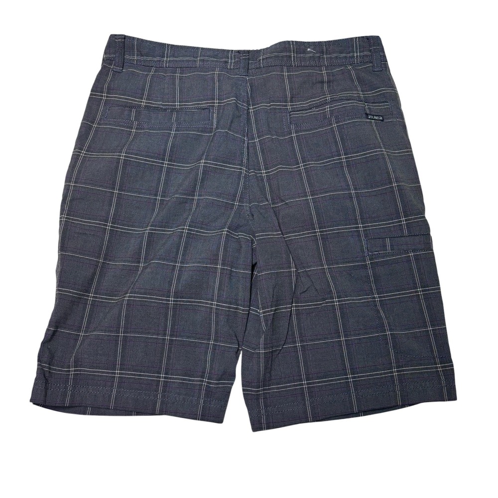 Prana‎ Mens Plaid Hiking Shorts Grey Purple Size 30X9 Outdoor Casual Flat Front